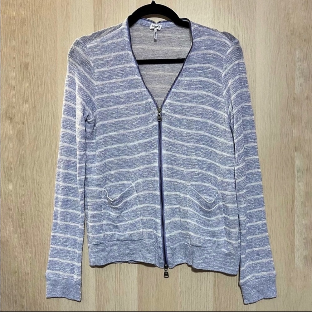 Splendid Striped Zipper Detail Sweater